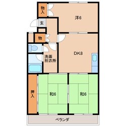 岡井マンションの物件間取画像